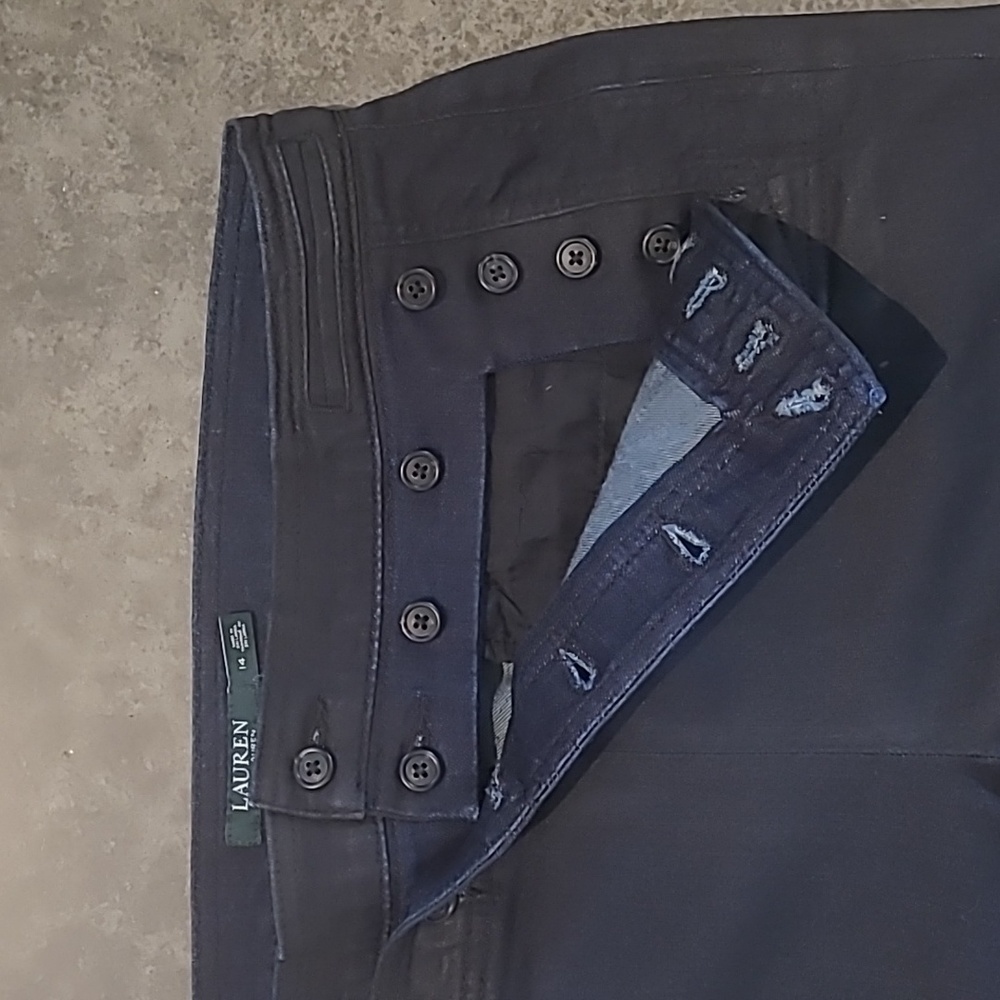 RALPH LAUREN SAILOR MARINE WIDE LEG JEANS - Picture 9 of 10